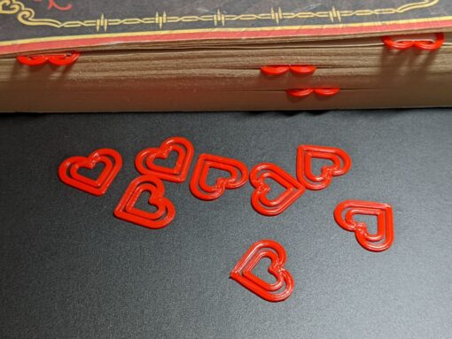 12-Pack Double Heart Bookmarks: Red, Multi-use, Durable, Perfect for Gifts - Image 6