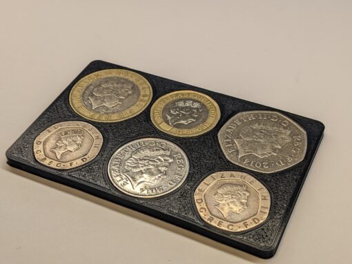 Pound Coin Holder. £4 Credit Card. Present Gift Travel Light Wallet UK New Black - Image 8
