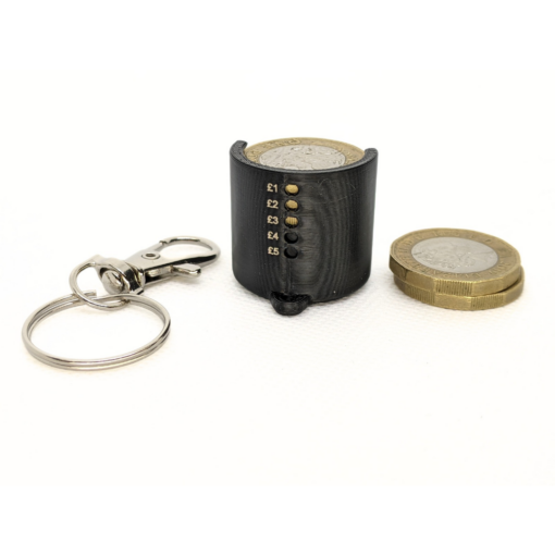 Spring Loaded £5 Pound Coin Dispenser Holder Stacker Key Chain - Image 5