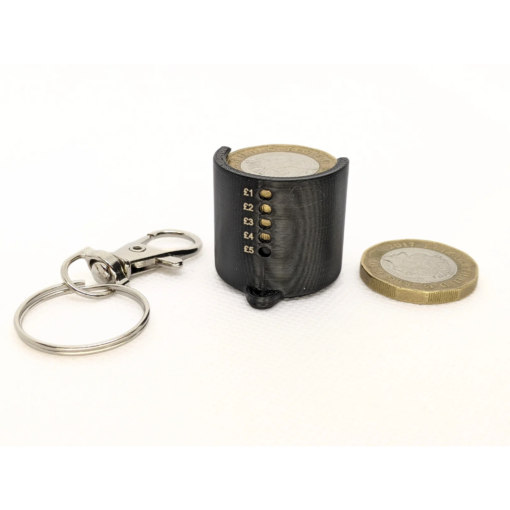 Spring Loaded £5 Pound Coin Dispenser Holder Stacker Key Chain - Image 6