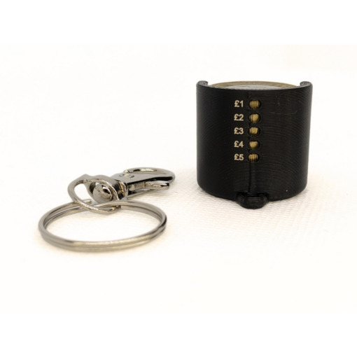 Spring Loaded £5 Pound Coin Dispenser Holder Stacker Key Chain - Image 8
