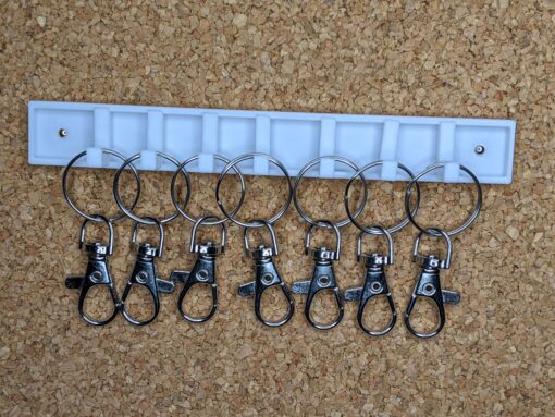KEY HOLDER HOOKS FOR KEYS. WALL MOUNTED ORGANISER (+FIXINGS) - Image 6