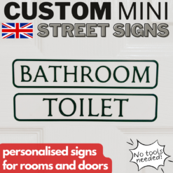 Custom Street-Style Door Sign – Personalized Name Plaque – 3D Printed Room Decor