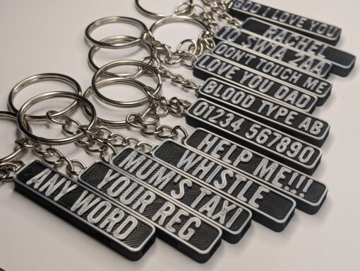 Personalized Custom Keychain Whistle. Any Name Text / Reg Number. Loud & Compact - Image 6