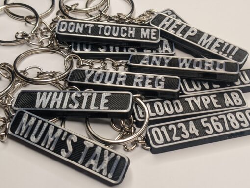 Personalized Custom Keychain Whistle. Any Name Text / Reg Number. Loud & Compact - Image 4