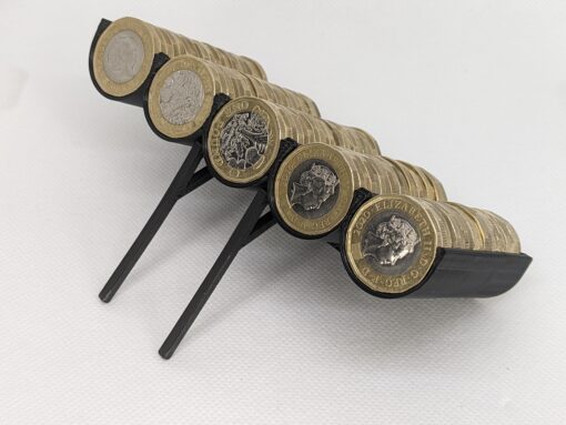 £100 & £200 £1 Holders. Wall Desk Mount. Money Organizer Savings Gift Tray Rack - Image 9