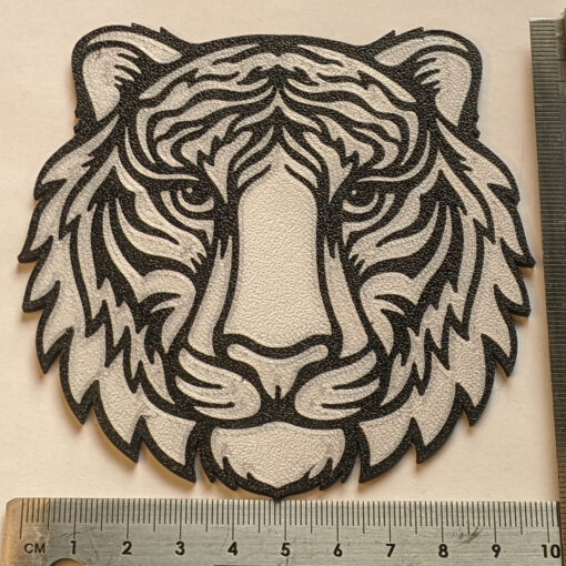 Tiger Coaster - Black & Silk Silver Plastic - Unique Home Décor - Image 4