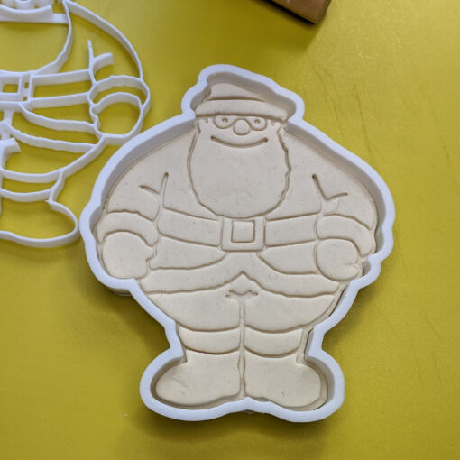 Father Christmas Embossing Cookie Cutter. Biscuits Fondant Icing Clay (10cm UK) - Image 5