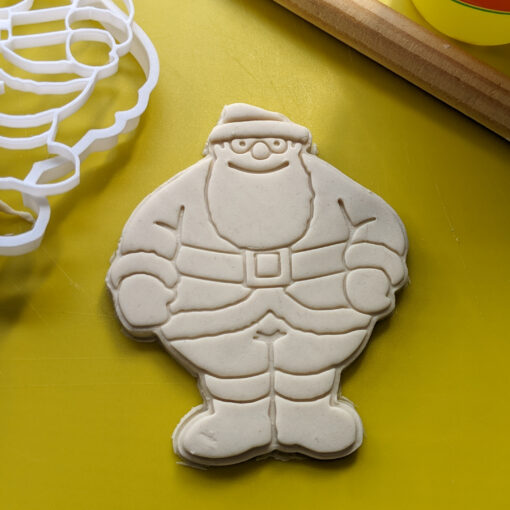 Father Christmas Embossing Cookie Cutter. Biscuits Fondant Icing Clay (10cm UK) - Image 6
