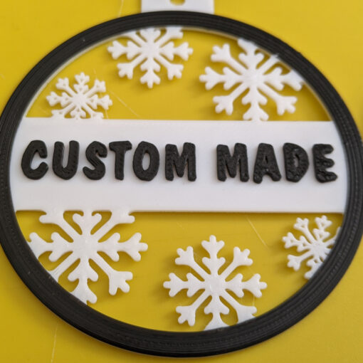 Personalised Christmas Bauble - Snowflake Design, Custom Name Ornament Gift - Image 5