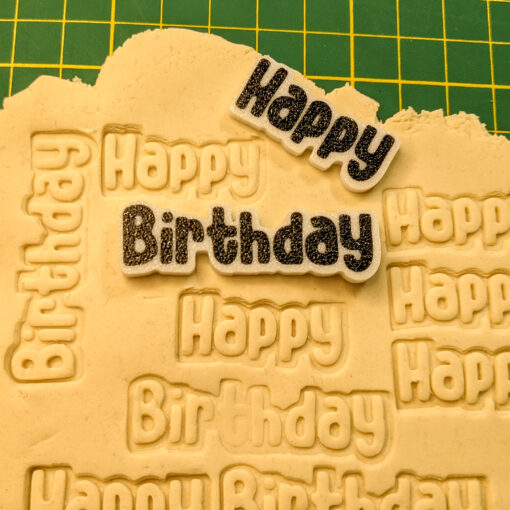 “Happy Birthday” Cookie Embosser Set – Independent Stamps for Fondant & Biscuits - Image 5
