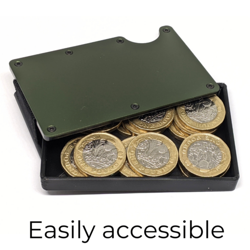 XL Coin Tray with Lid for Slim Wallet – Deep EDC Insert with Optional Engraving - Image 4