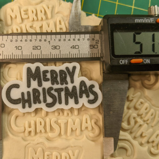 Merry Christmas Cookie Embosser Stamp - Fondant & Biscuit Stamping Tool, 5cm - Image 7