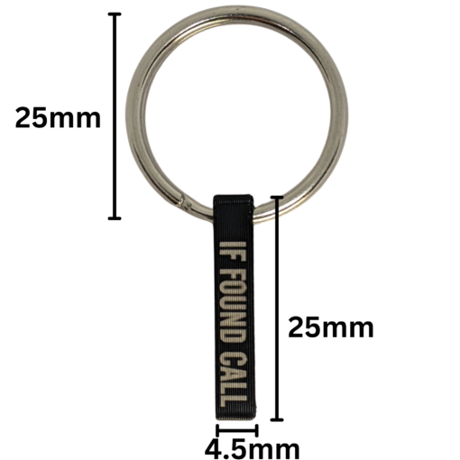 Personalised Black Key Tag – Custom Engraved Name, Pet ID, Contact Info - Image 9