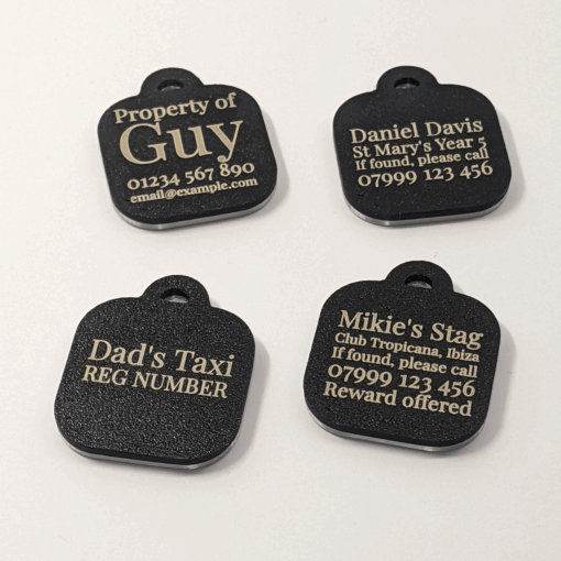 Monogram Keychain Tag – Personalised Name ID for Keys, Pets, School Bags - Image 5