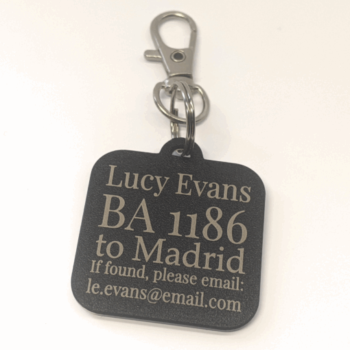 Monogram Luggage Tag – Personalised Name ID for Suitcases, Cabin Bags, Travel Gifts - Image 5