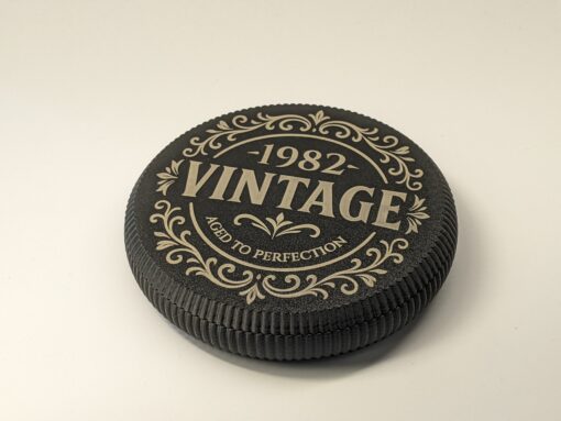 Personalised “Aged to Perfection” Coaster with Hidden Compartment – Custom Year Gift for Him or Dad - Image 6