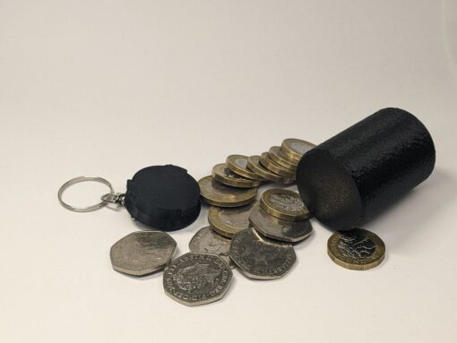 Twist Lock Coin Holder Keyring – £1 Coin Storage Capsule for Notes, Cash, EDC, Gifts - Image 7