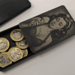 Personalised Wallet Container | Sliding Lid Coin Cash Box | Engraved Gift