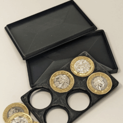 Mini £1 Coin Holder & Tray with Lid – Personalised Engraved Set, UK Made