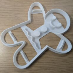 Gingerbread Man Cookie Cutter 150mm - Cut & Emboss, Smartie Button Holes