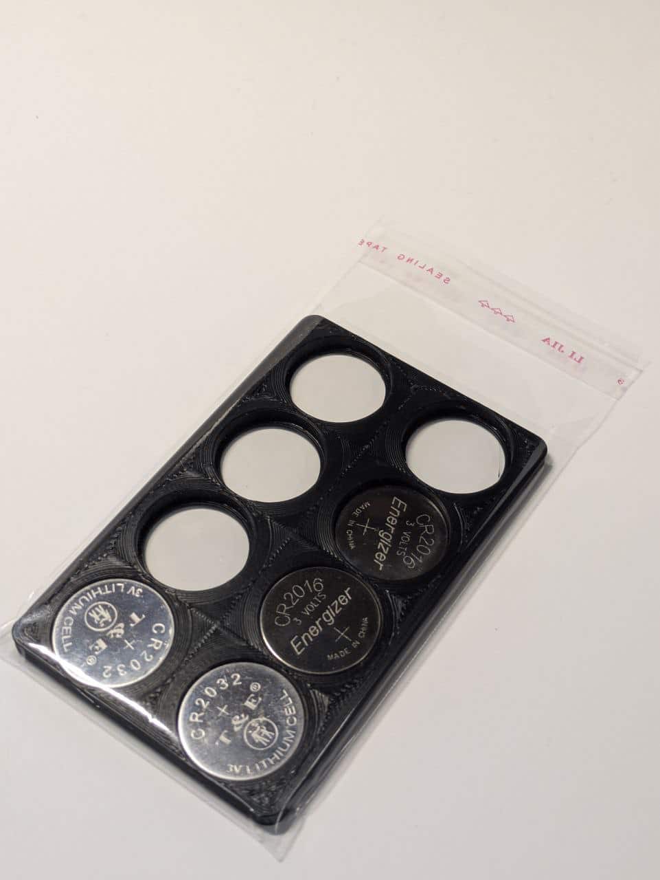 credit card battery holder with 8 CR2032 slots protective bag