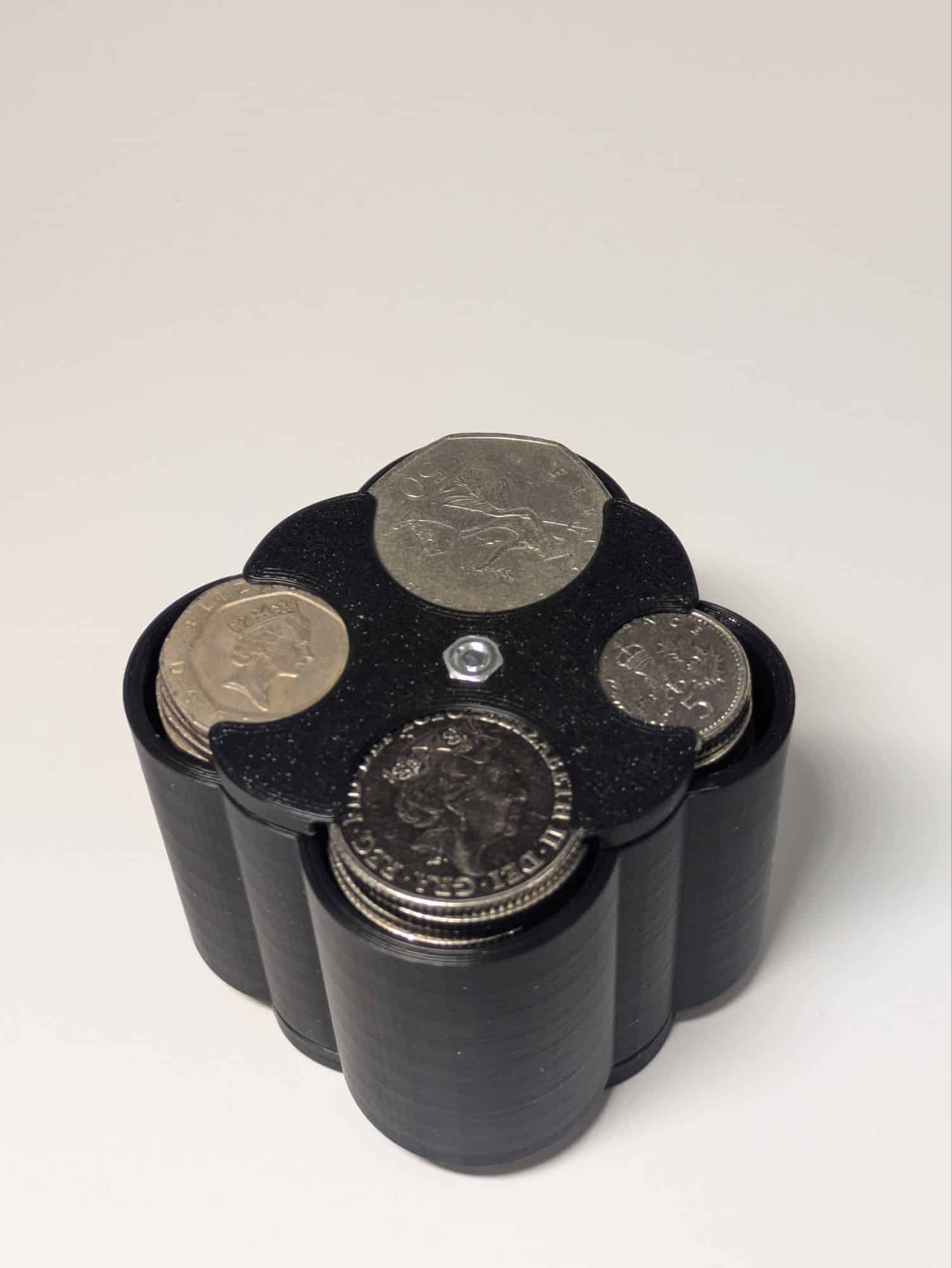 Spring Loaded Multi Cylinder Complete UK Coin Holder Compact Car Money Organiser - Image 15