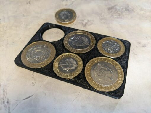 £9 Slim Coin Wallet - Credit Card-Sized Pound Coin Holder - UK Handmade - Black - Image 4