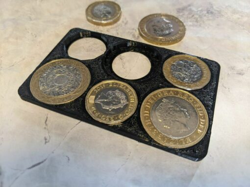 £9 Slim Coin Wallet - Credit Card-Sized Pound Coin Holder - UK Handmade - Black - Image 5
