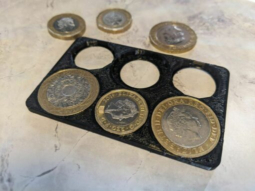 £9 Slim Coin Wallet - Credit Card-Sized Pound Coin Holder - UK Handmade - Black - Image 6