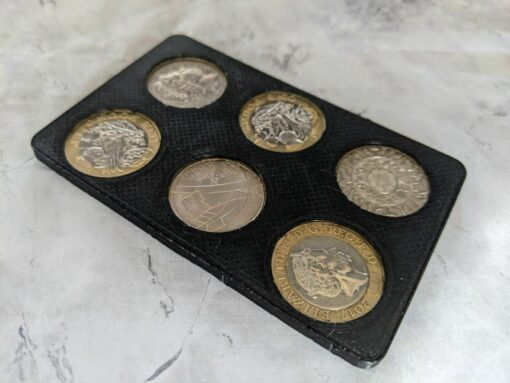 £9 Slim Coin Wallet - Credit Card-Sized Pound Coin Holder - UK Handmade - Black - Image 10